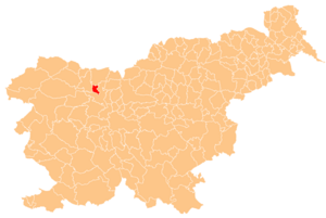 Kommunen Naklo innanfor Slovenia