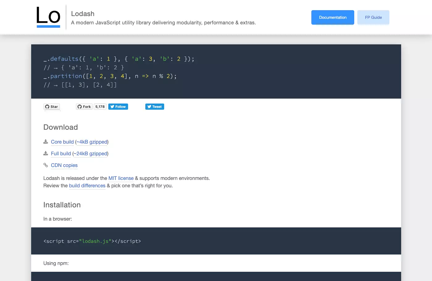 Lodash - Start New Projects Faster