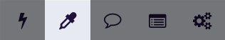 eye dropper highlighted in row of tool buttons