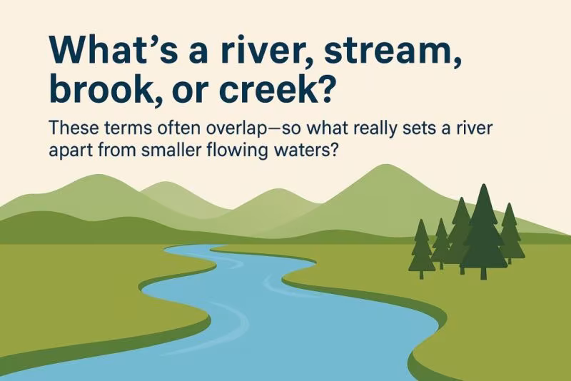 Definitions of rivers, streams, brooks, creeks and other terms