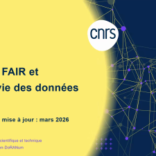 Principes FAIR et cycle de vie des données