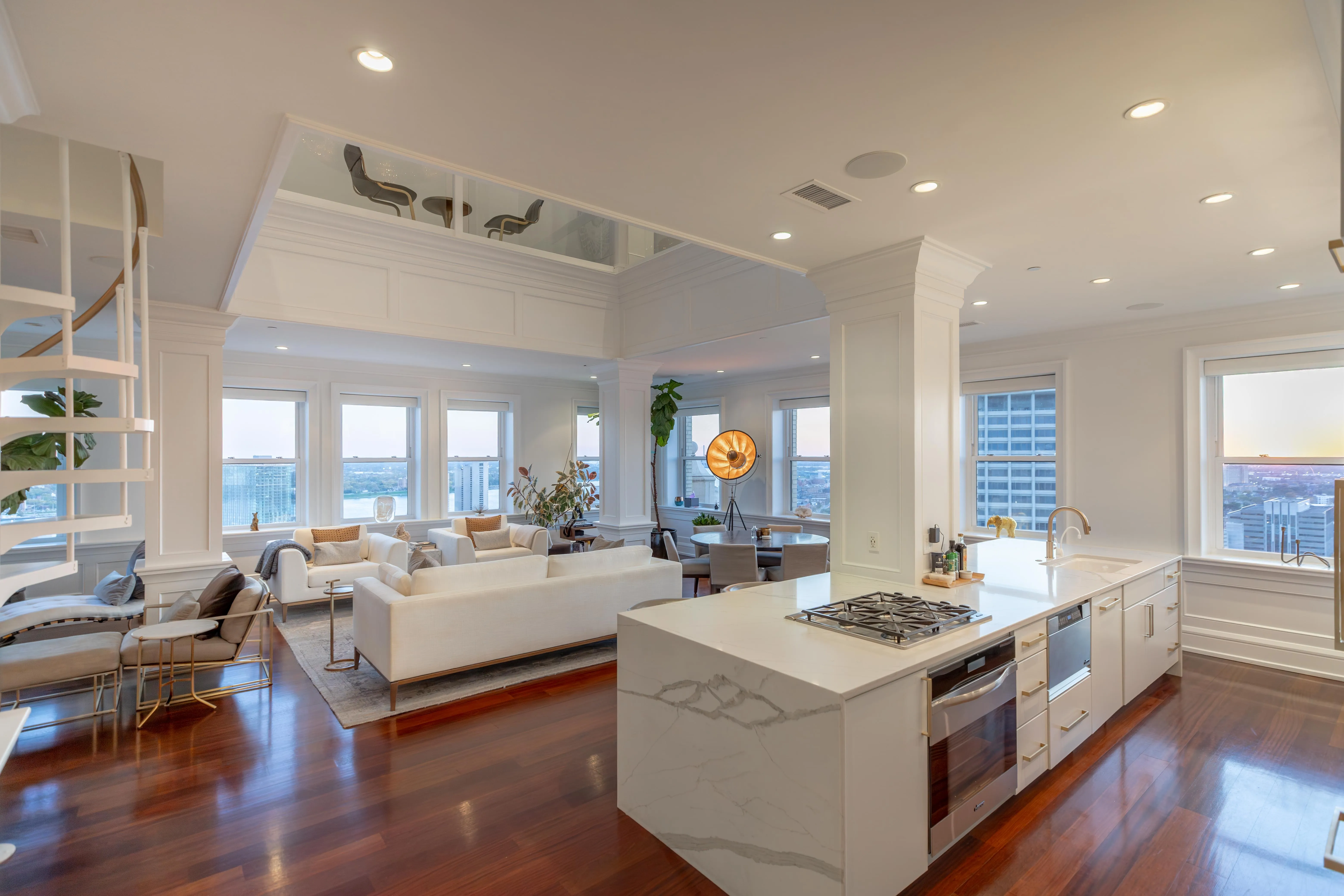 You could own this huge penthouse perch above downtown Detroit