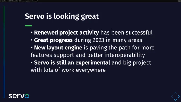Servo EU presentation slide