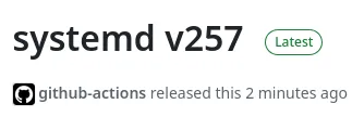 systemd 257 Git tag