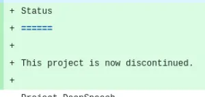 Mozilla Formally Discontinues Its DeepSpeech Project