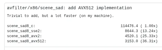 AVX-512 benchmark