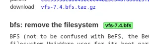 BFS File-System Being Removed For Linux 7.4