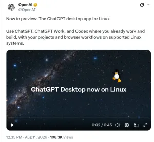 OpenAI Brings ChatGPT Desktop App To Linux