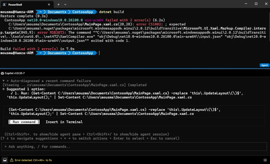Intelligent Terminal example