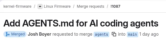 Linux Firmware for AI coding agents