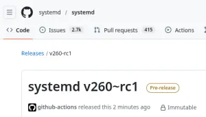 systemd 260-rc1 Released: New "mstack" Feature, System V Service Scripts No Longer Supported