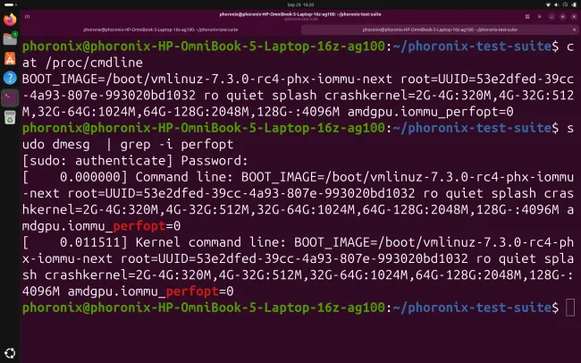 AMD amdgpu.iommu_perfopt=0