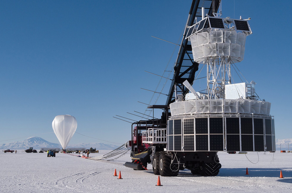 NASA’s Payload for Ultrahigh Energy Observations mission prepares the launch from the Ross Ice Shelf in Antarctica