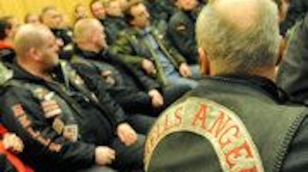 Zu dem Prozess im Landgericht Münster sind zahlreiche Mitglieder des Motorradklubs Hells Angels angereist.