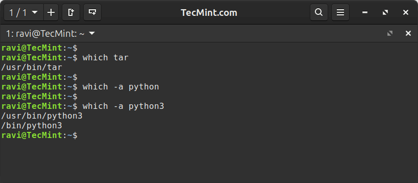 Find the Full Path of a Linux Command