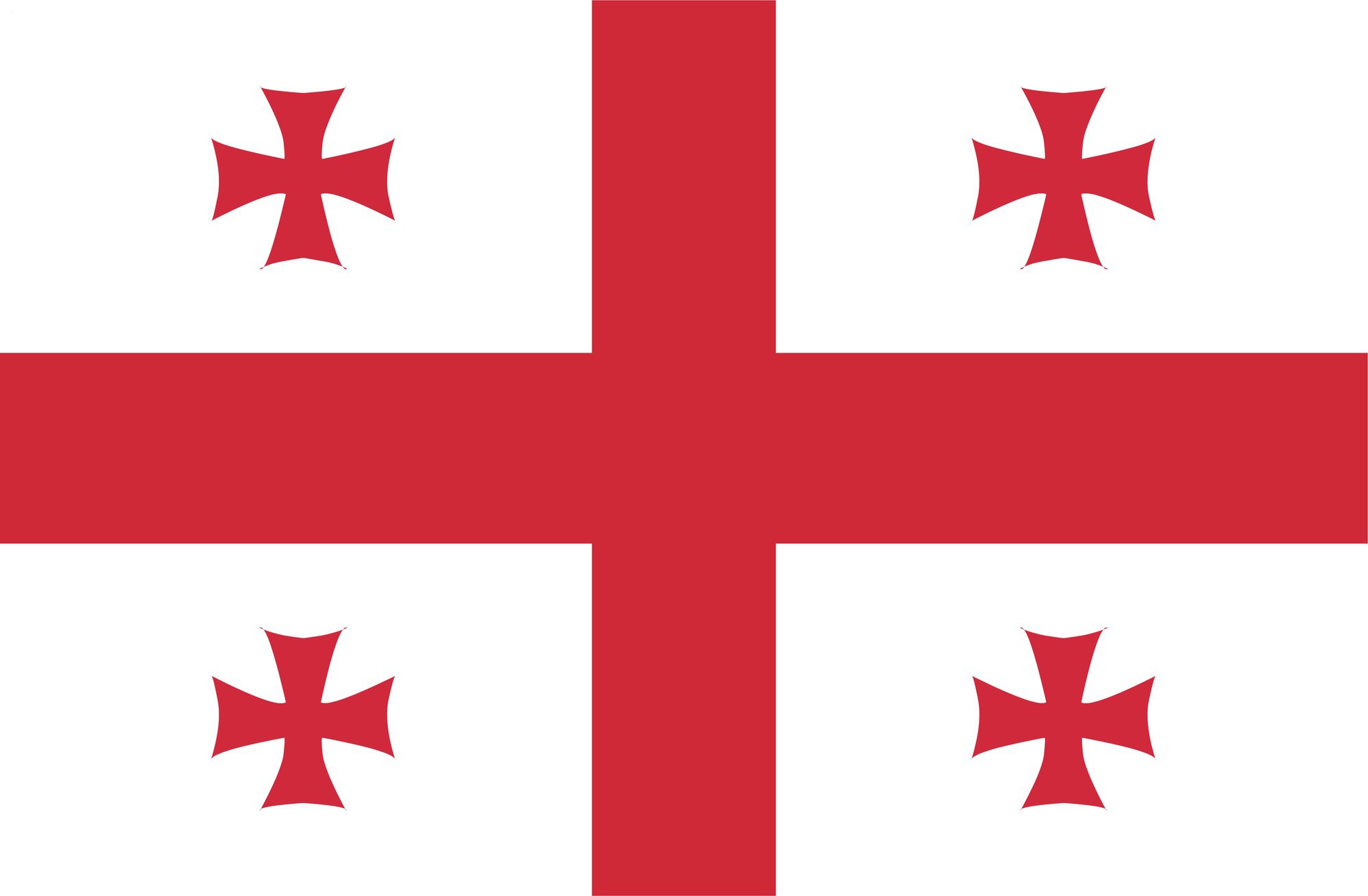 Géorgie : drapeau - crédits : Encyclopædia Universalis France