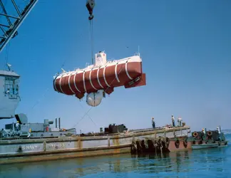 Bathyscaphe <it>Trieste</it> - crédits : Bettmann/ Getty Images